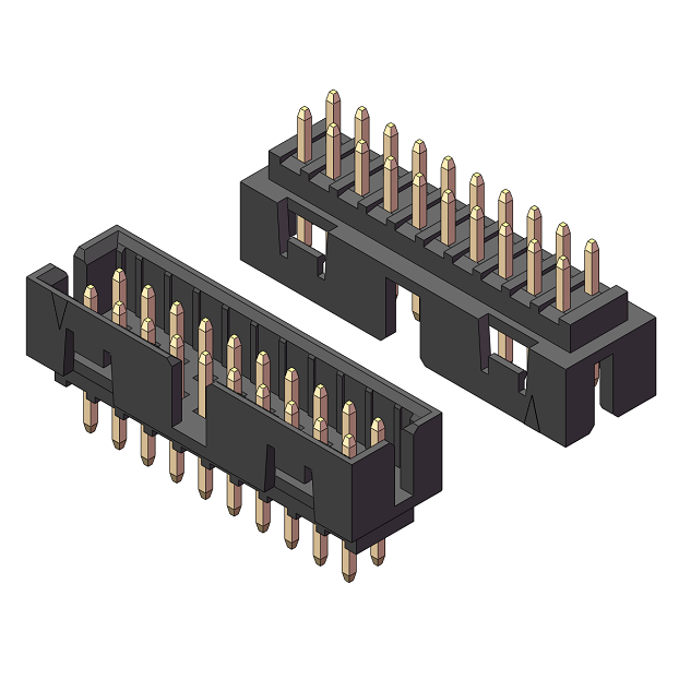 2,0-mm-Molex-Boxheader, 180°-Geradeausführung