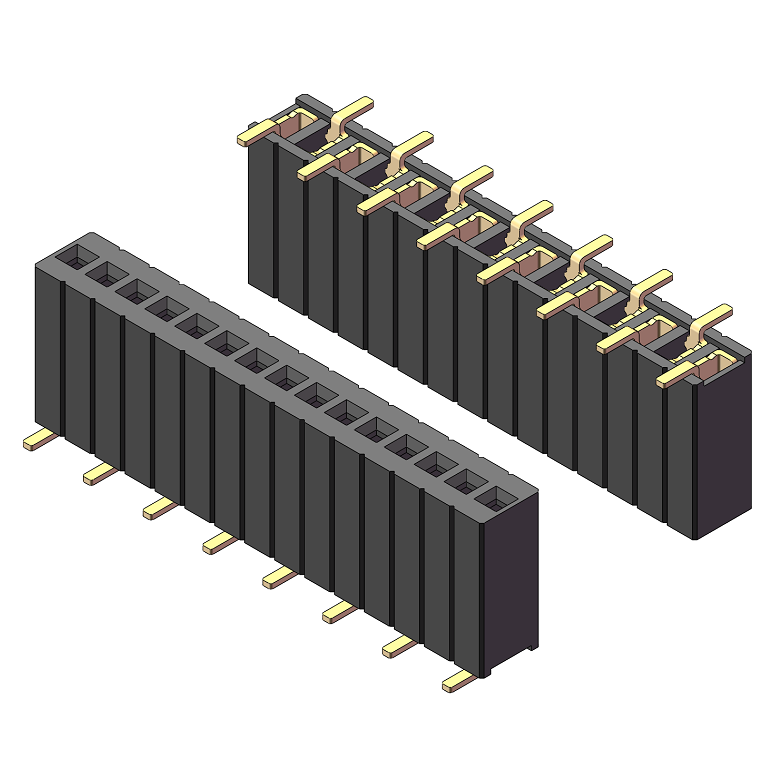 1.27mm Single Row SMT Socket Header H=5.7mm