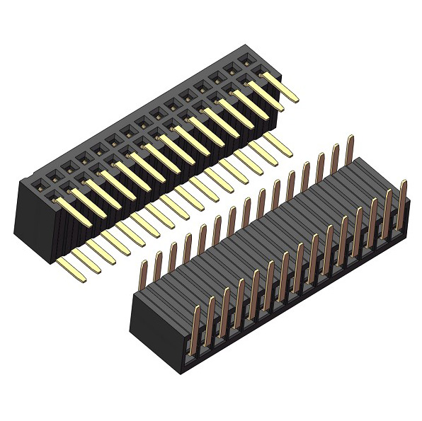 1.27mm Dual Row Double-sided Socket Header H=4.83mm