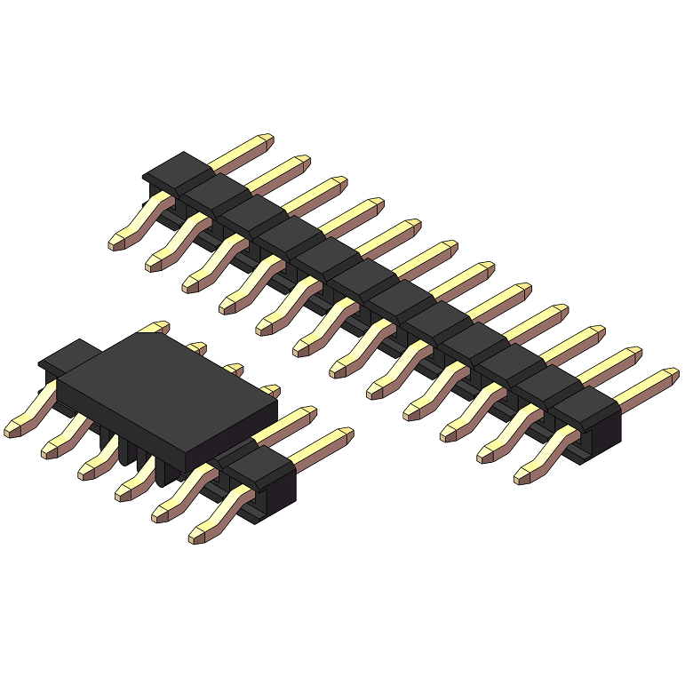 Einreihige waagerechte SMT-Stiftleiste 2,0 mm