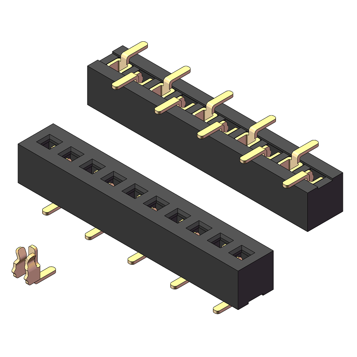 1.27mm Single Row SMT Socket Header H=2.0mm