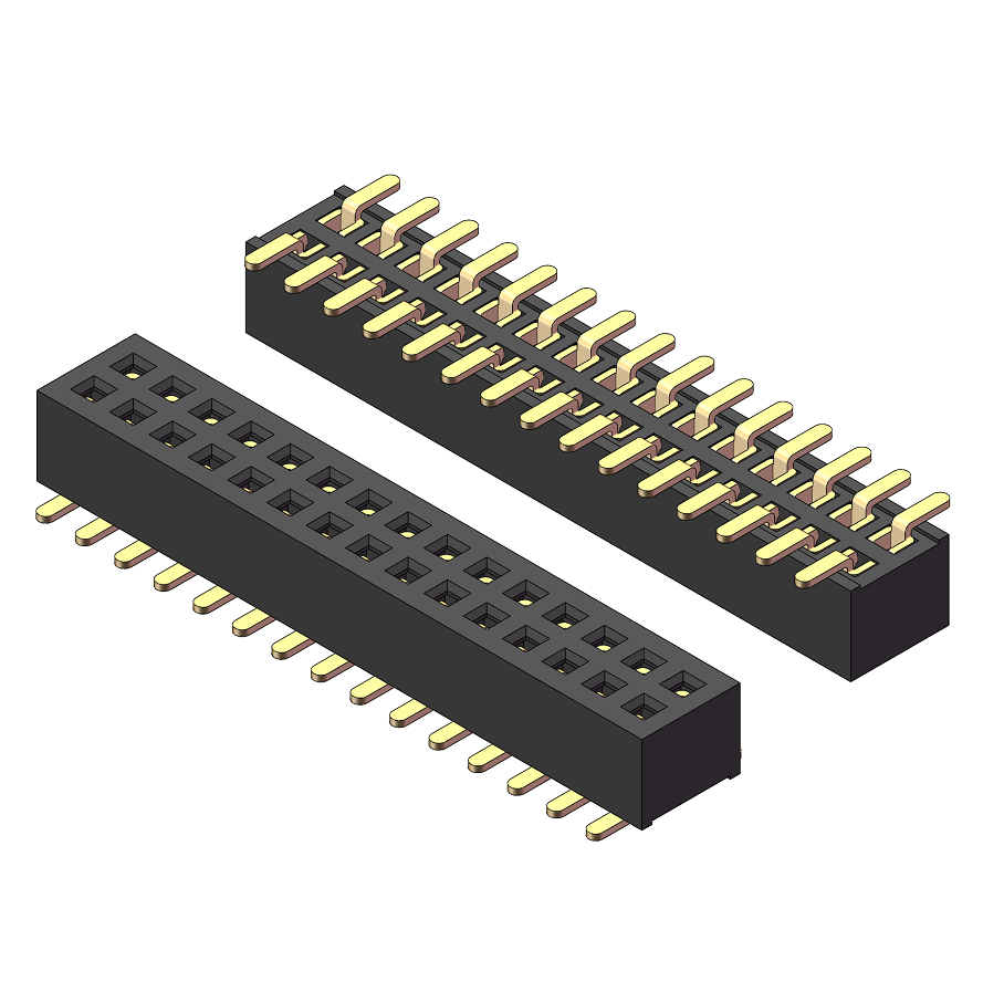 1.0mm Dual Row SMT Socket Header H=2.0mm