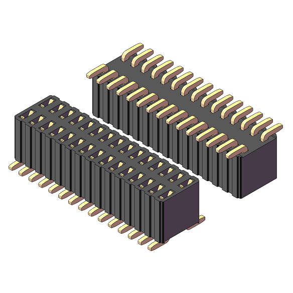 1.27mm Dual Row SMT Socket Header H=4.6mm