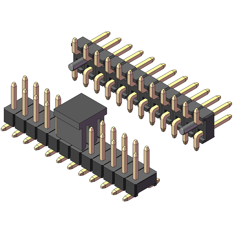 Zweireihige SMT-Stiftleiste 2,0 mm