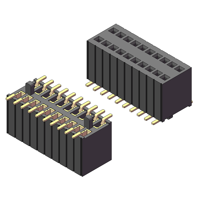 1.27mm Dual Row SMT Socket Header H=5.7mm