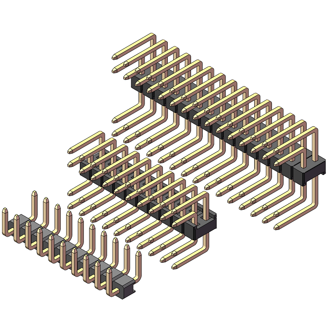 Einreihige U-förmige Stiftleiste 2,0 mm