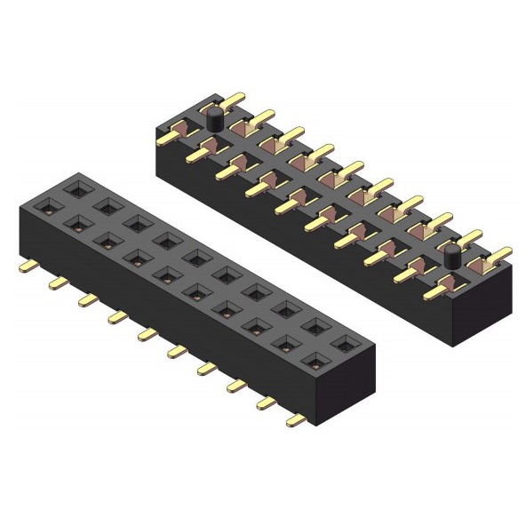 2.0mm Female Header, H=2.8, Dual Row, SMT