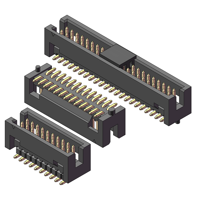 1,27-mm-Boxheader, H=5,7, SMT