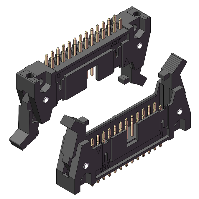 2.54mm Geradstecker mit Verriegelungsauswerfer