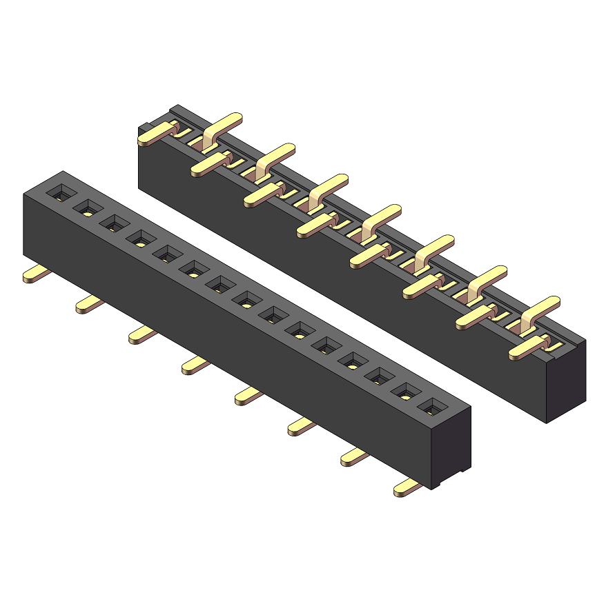 1.0mm Single Row SMT Socket Header H=2.0mm