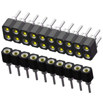 Hochwertige gedrehte Rundbuchsenleiste, präzisionsgefertigte Kontakte für stabile und zuverlässige PCB-Verbindungen, kompatibel mit Rundsteckern, ideal für Industrieelektronik, Luft- und Raumfahrt sowie Hochdichte-Anwendungen
