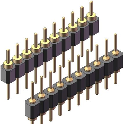 Hochwertige gedrehte Rundsteckleiste, präzisionsgefertigte Kontakte für stabile und zuverlässige PCB-Verbindungen, erhältlich in verschiedenen Pin-Konfigurationen, ideal für Industrieelektronik, Luft- und Raumfahrt sowie Hochdichte-Anwendungen